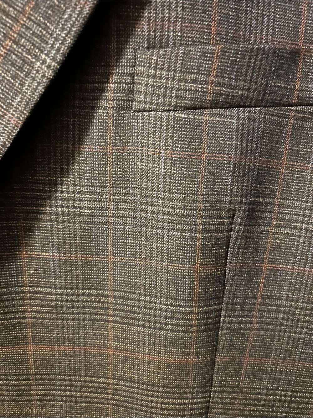 Pronto Uomo Navy Plaid Sport Coat Subtle Burgundy Windowpane. Modern fit stretch